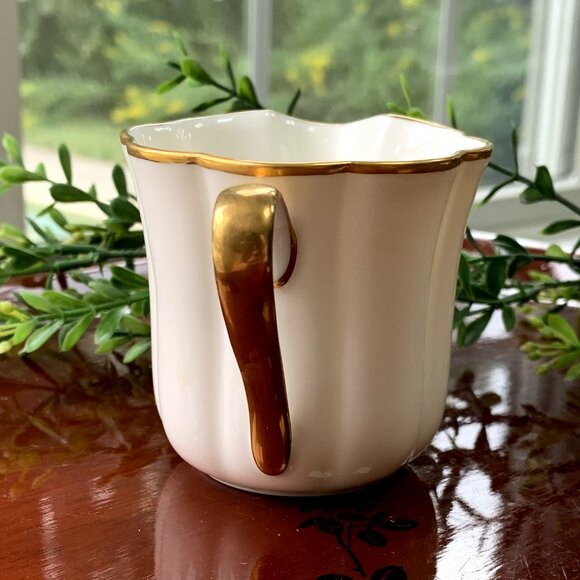 Vtg NORITAKE Ivory Gold Trim Mini Sugar & Creamer Set 2pcs - Picture 4 of 12